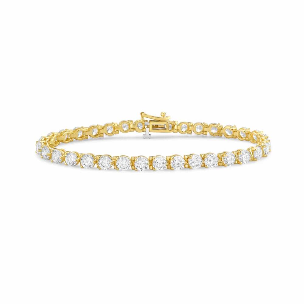 NEW DIANA M JEWELS women's round lab-grown diamond tennis bracelet (4.00 ct) - s